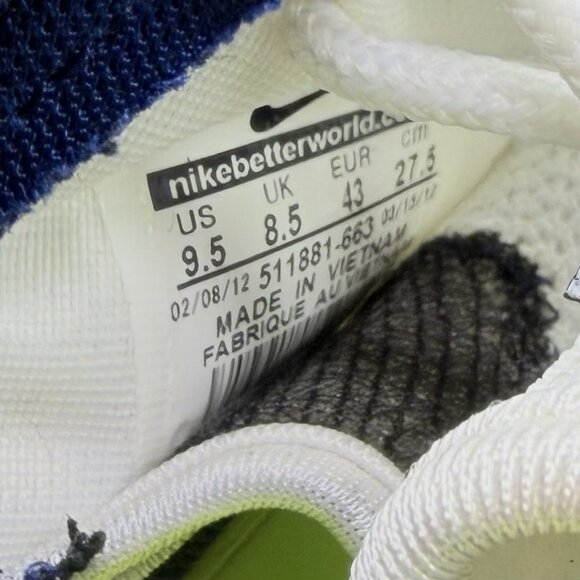 Nike Roshe Run 4th Of July Running Shoes White Red Blue Men’s Size 9.5 - Picture 7 of 7